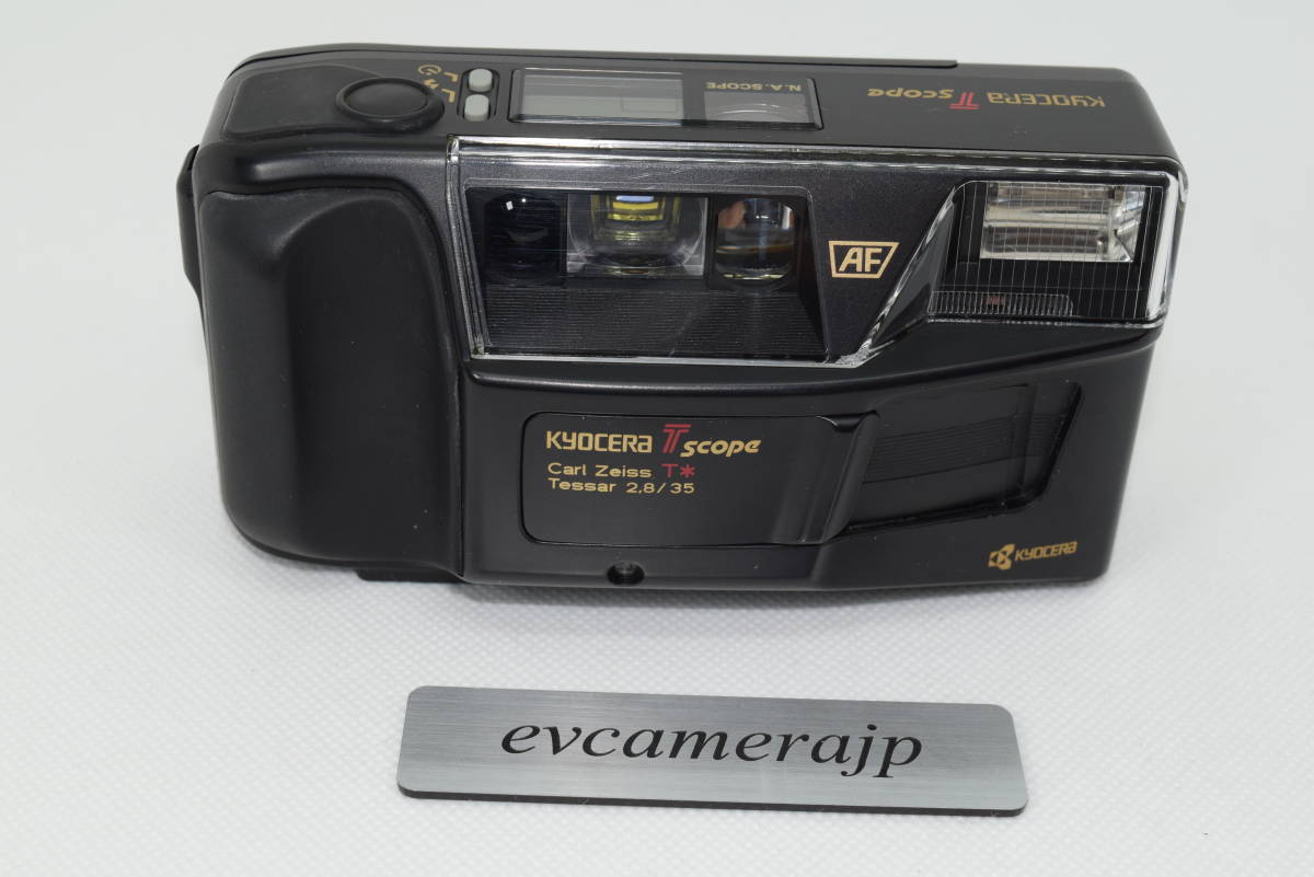 KYOCERA T Scope Carl Zeiss T Tessar F2.8 35mm Film Camera Black [美品] #702A