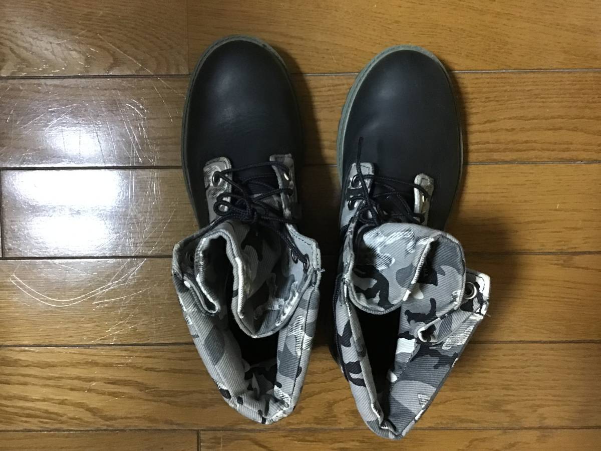 Timberland Timberland camouflage pattern leather boots use little beautiful goods just a little with translation 23cm rank 
