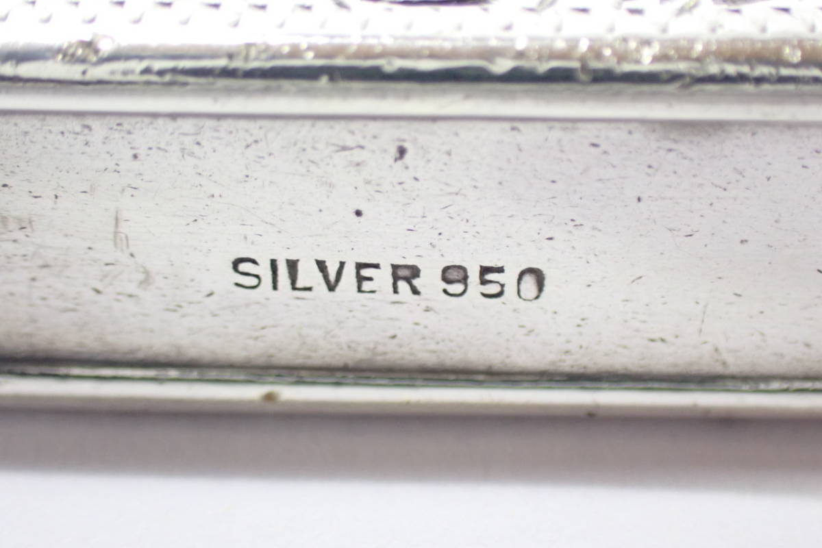 83309 SILVER 950 オイルライター 着火確認済み アラベスク模様 唐草
