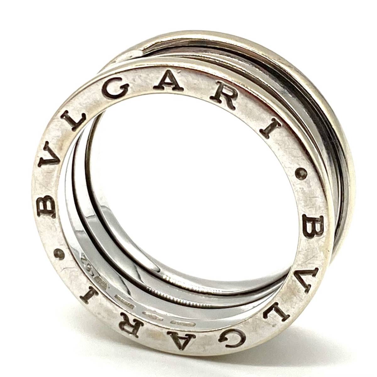 ■BVLGARI ブルガリ B-ZERO1 ビーゼロワン リング 3バンド K18WG 750 指輪 アクセサリー ＃62 22号 実寸：約20～21号 約12.8g