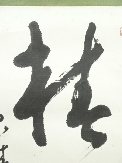 ys6572000; 宗sou 昭和34年石田泉城筆「椿寿」 肉筆紙本掛軸(共箱