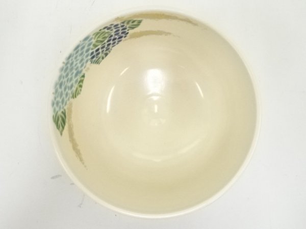 ys6726809; 宗sou 京焼 押小路窯造 色絵紫陽花茶碗（共箱）【道】(茶碗