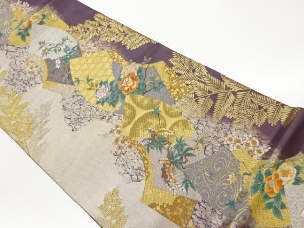 割引クーポン ys6749843; 宗sou 引箔地紙に草花模様織出し袋帯【リサイクル】【着】 仕立て上がり 割引クーポン ys6749843; 宗sou 引箔地紙に草花模様織出し袋帯【リサイクル】【着】 仕立て上がり