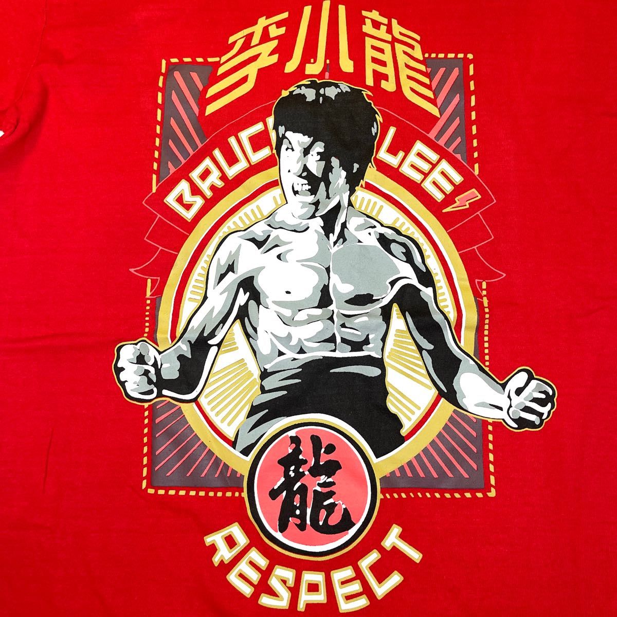値下げ！美品【Bruce Lee】ブルーリー　香港　土産　ユニセックス　Tシャツ(M)