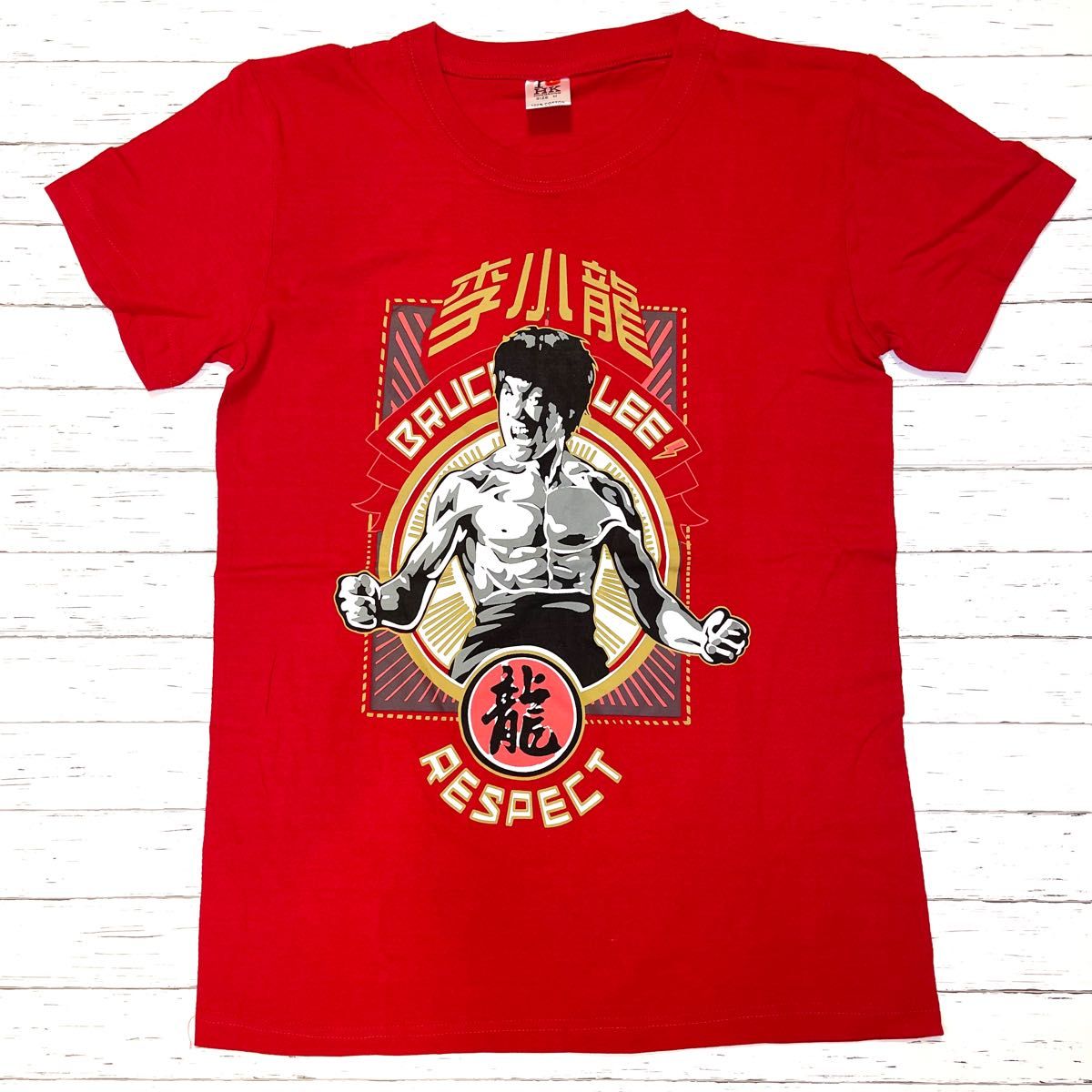 値下げ！美品【Bruce Lee】ブルーリー　香港　土産　ユニセックス　Tシャツ(M)