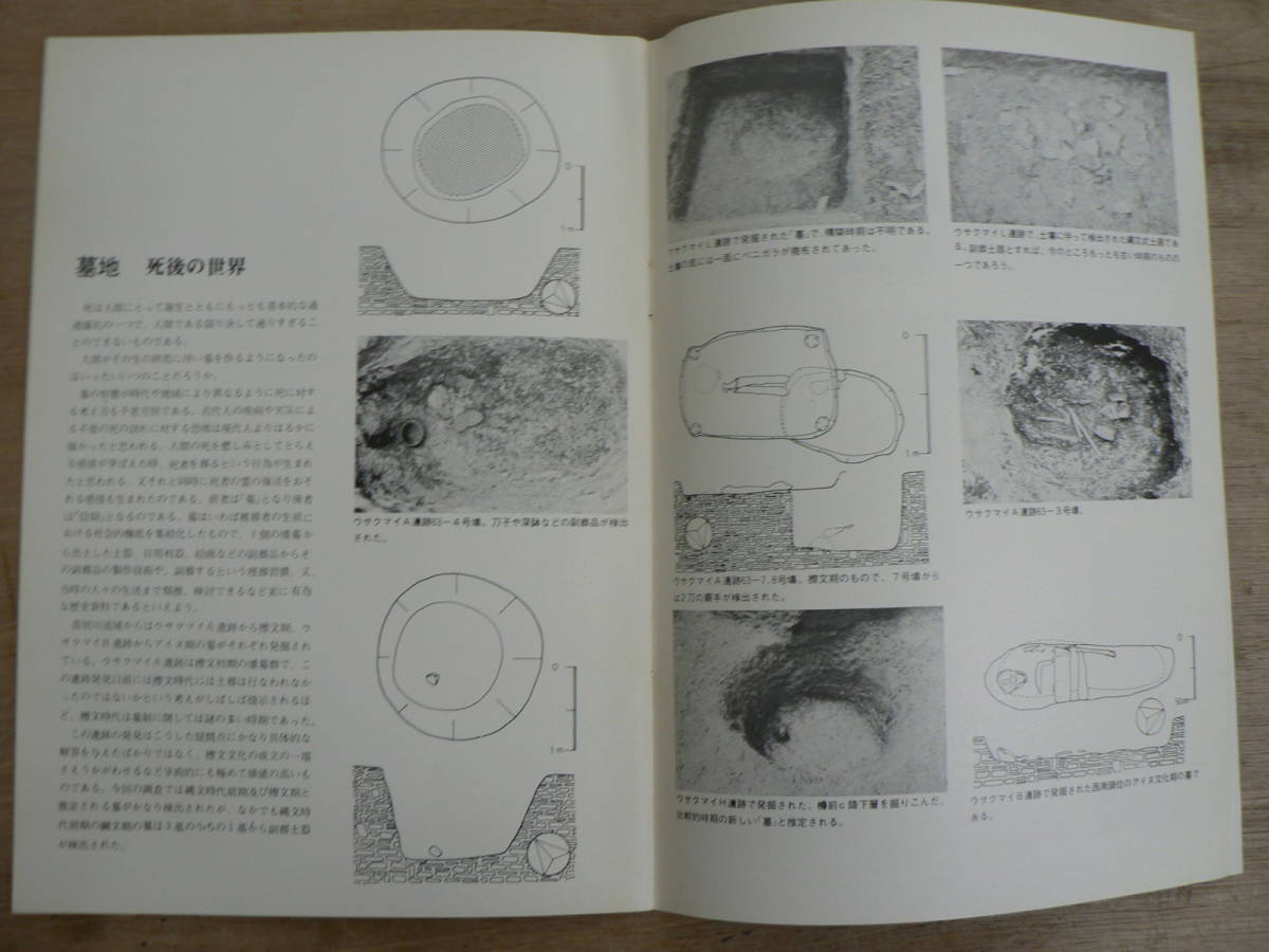 報告書 ウサクマイ遺跡群 千歳市教育委員会 1976/千歳市蘭越 土偶 擦文 縄文 石器 _画像6