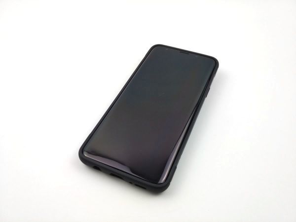 Galaxy S9+ SC-03K SCV39用ケース 落下防止リング付き スタンド ソフトカバー ストラップ対応 ブラック_画像2