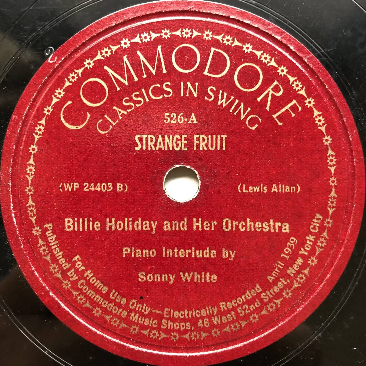 Billie Holiday / Strange Fruit / 完全オリジナル盤