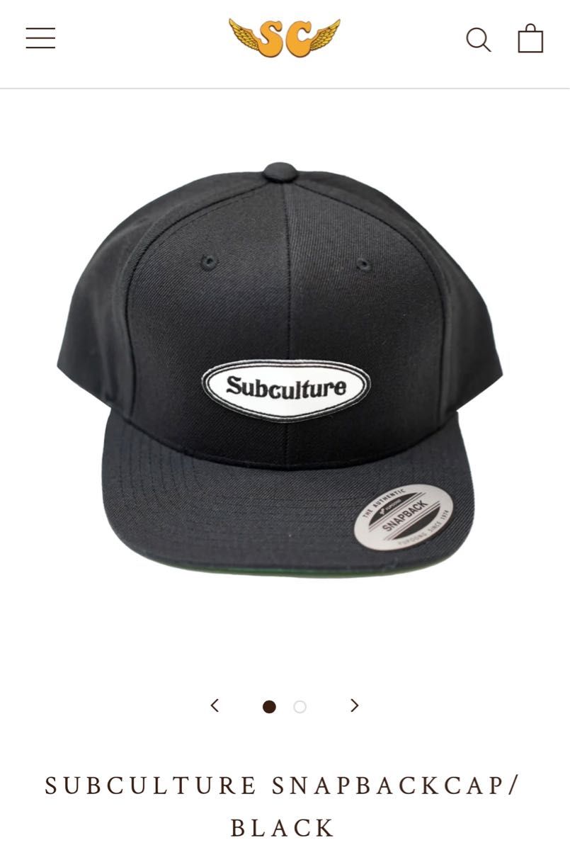 Subculture SNAPBACKCAP BLACK CAP サブカルチャー キムタク Subculture SNAPBACKCAP BLACK CAP サブカルチャー キムタク