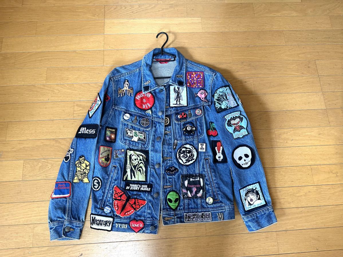 □supreme シュプリーム SUPREME 18SS PATCHES DENIM TRUCKER JACKET