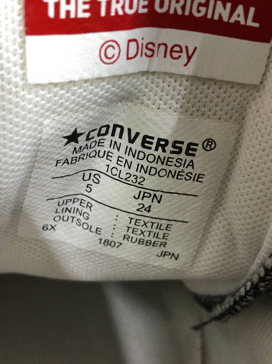 未使用展示品 CONVERSE スニーカー レディース 24cm ブラック系 ALL STAR 100 MICKEY MOUSE HM HI 1CL232 SS-104918_画像7