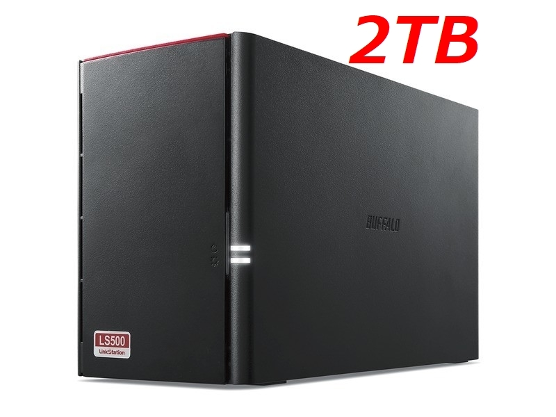 ★美品★送料無料★２ＴＢ(1TBx2)　バッファロー 2ドライブ 2TB リンクステーション ネットワーク対応HDD NAS LS520D0202G_画像1