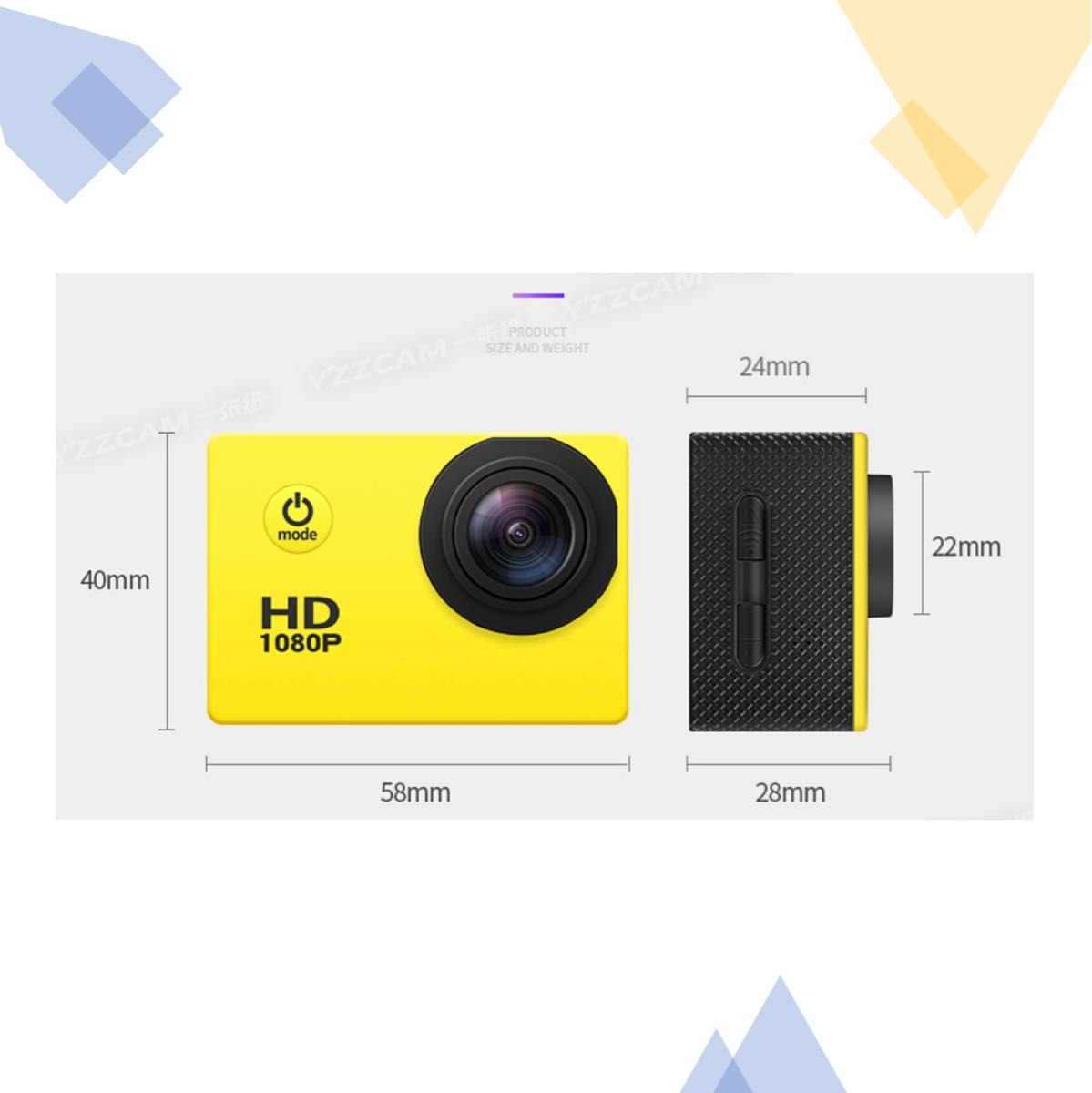 アクションカメラ SJ4000E　ピンク ハイビジョン 新作 4K ビデオカメラ 防水 旅行