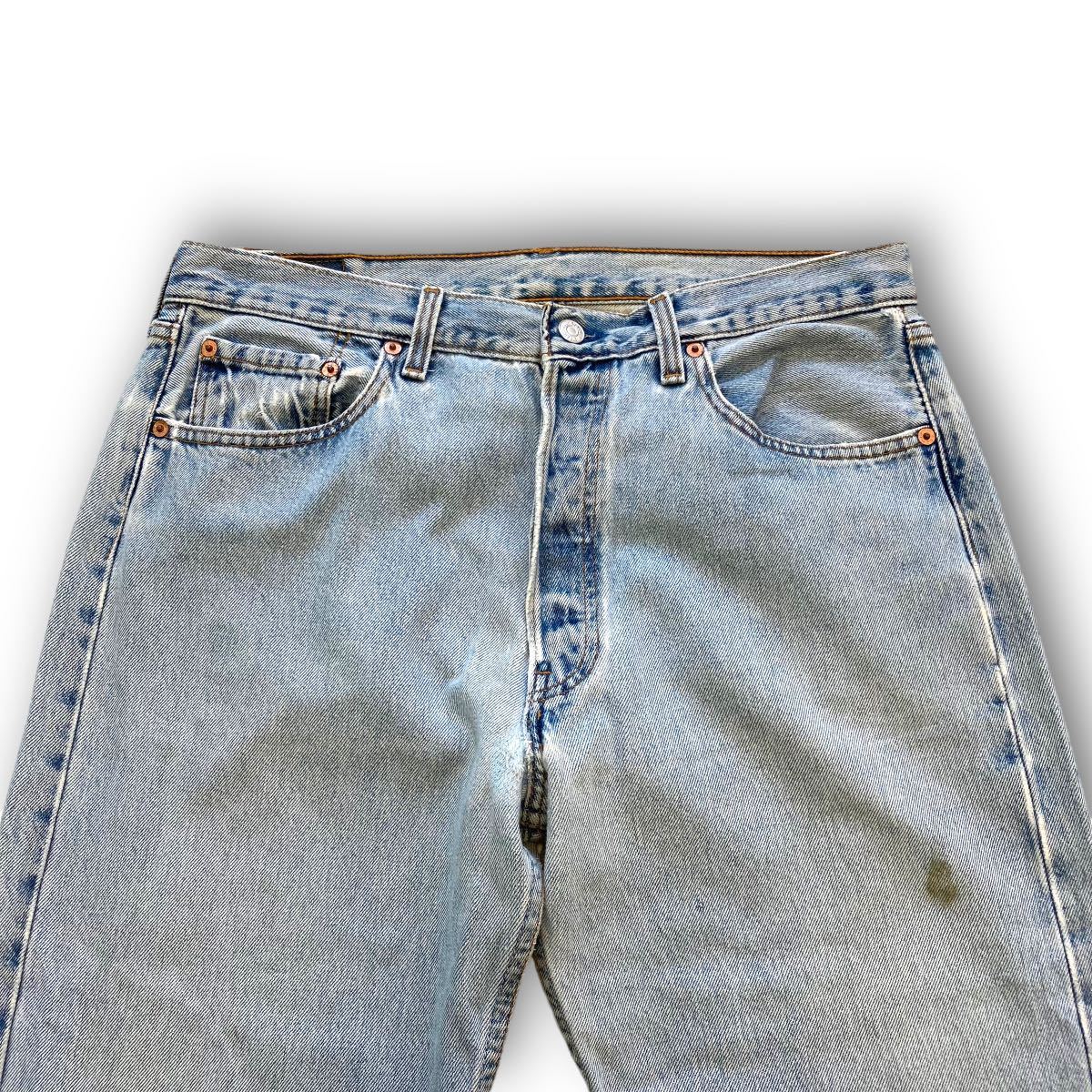 Levi's】90s リーバイス501 USA製 デニムパンツ アイスブルー Levi's】90s リーバイス501 USA製 デニムパンツ アイスブルー