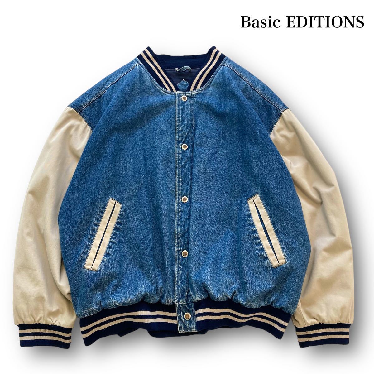 basic editions】ベーシックエディション デニムスタジャン 90s basic editions】ベーシックエディション デニムスタジャン 90s