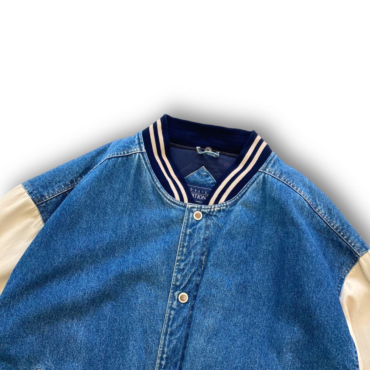 basic editions】ベーシックエディション デニムスタジャン 90s basic editions】ベーシックエディション デニムスタジャン 90s