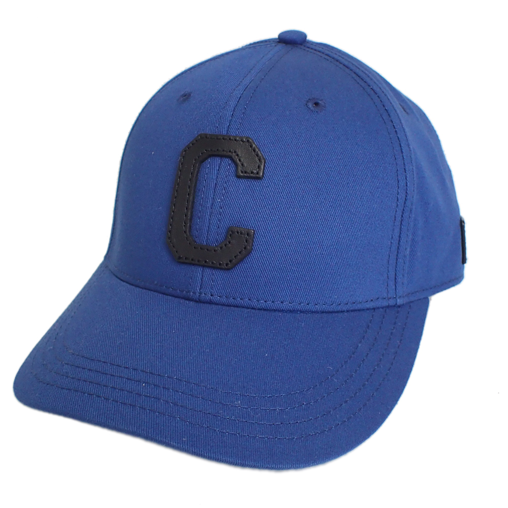 激安な 【新品未使用】コーチ I1114 F86147 ブルー系 コットン100% 帽子 ベースボールキャップ 帽子