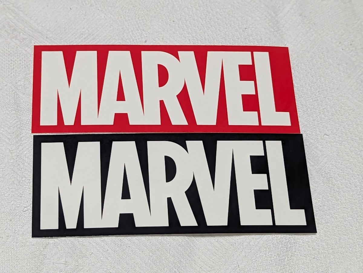 MARVEL マーベル ステッカー 赤 黒 シール marvel style ノベルティ 非売品_画像1