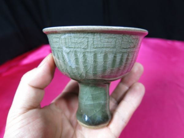 大人女性の c 青磁馬上杯 中国 磁器 / 七官青磁 天龍寺青磁 高麗青磁
