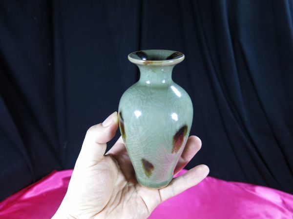 c 飛青磁小壺 陶器 中国 / 七官青磁 天龍寺青磁 青磁 磁器 c 飛青磁小壺 陶器 中国 / 七官青磁 天龍寺青磁 青磁 磁器