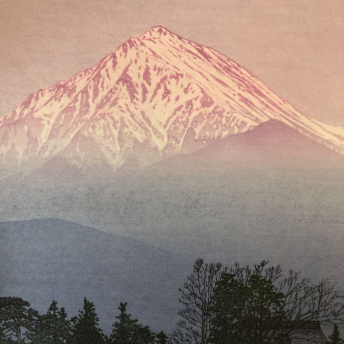 真作保証】吉田遠志 早春の安曇野 1989 手摺り木版画 創作 真作保証】吉田遠志 早春の安曇野 1989 手摺り木版画 創作