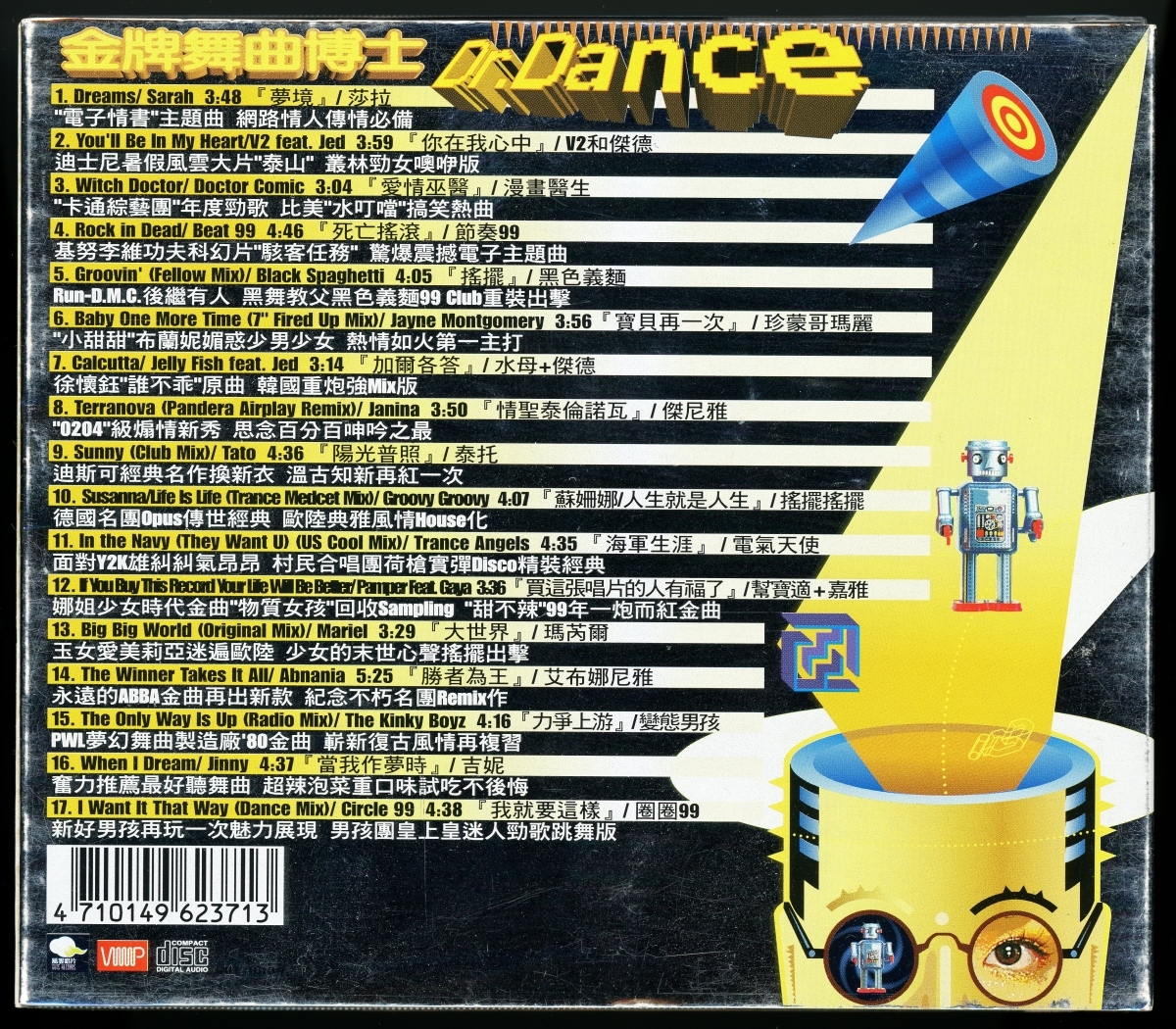 【CDコンピ/Euro House/Dance Pop】Dr. Dance ＜Guts Records, VMP - GUT-0009＞_BOX裏