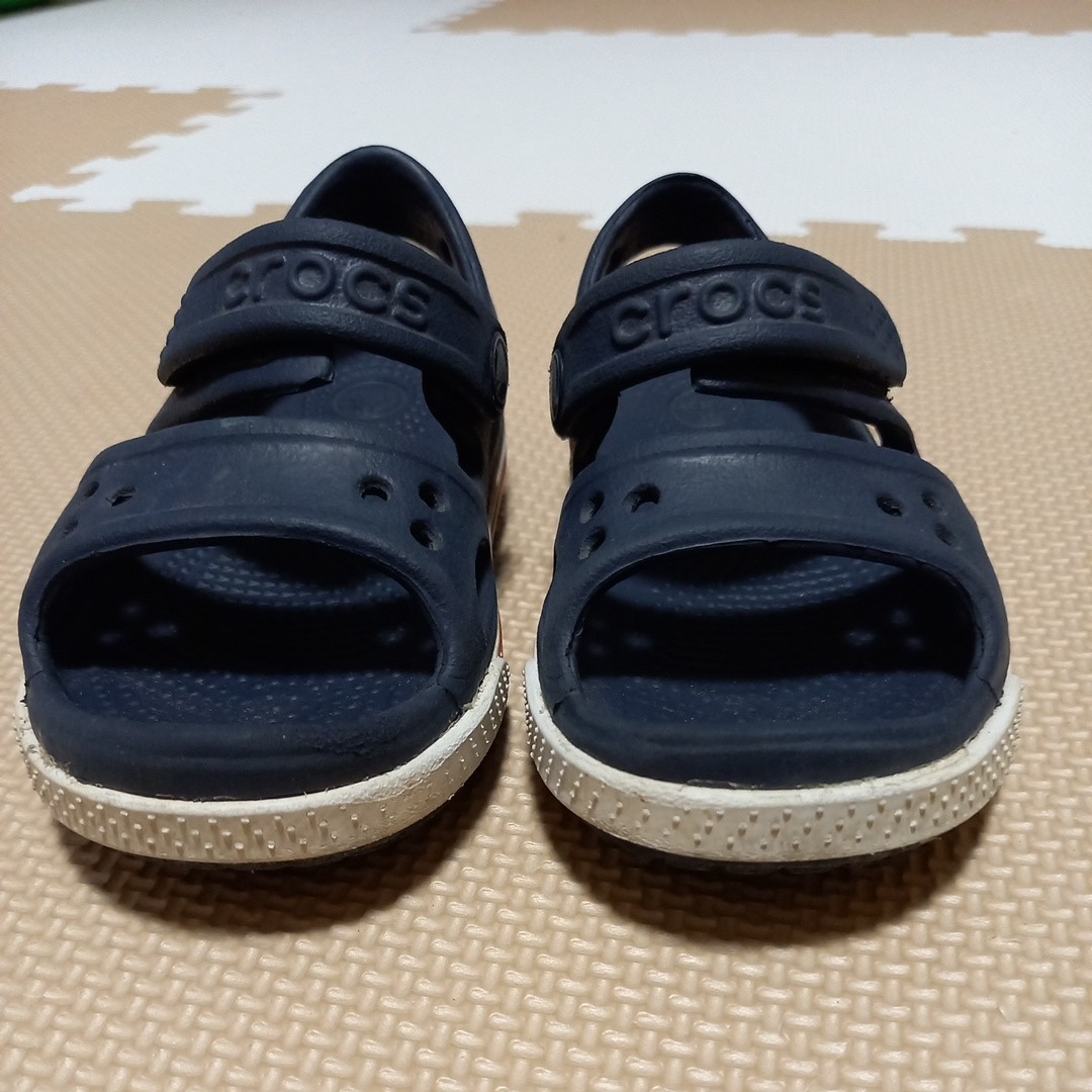 クロックス　サンダル　シューズ　14cm程度(サイズC7)　ネイビー　14.0cm　子ども靴　ベビーシューズ　crocs_画像3