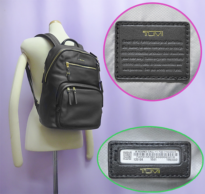 【超美品】 トゥミ TUMI バックパック リュック バッグ 鞄 レザー ブラック ゴールド メンズ レディース シリアル有 ポケット多め 柔らかい_画像10