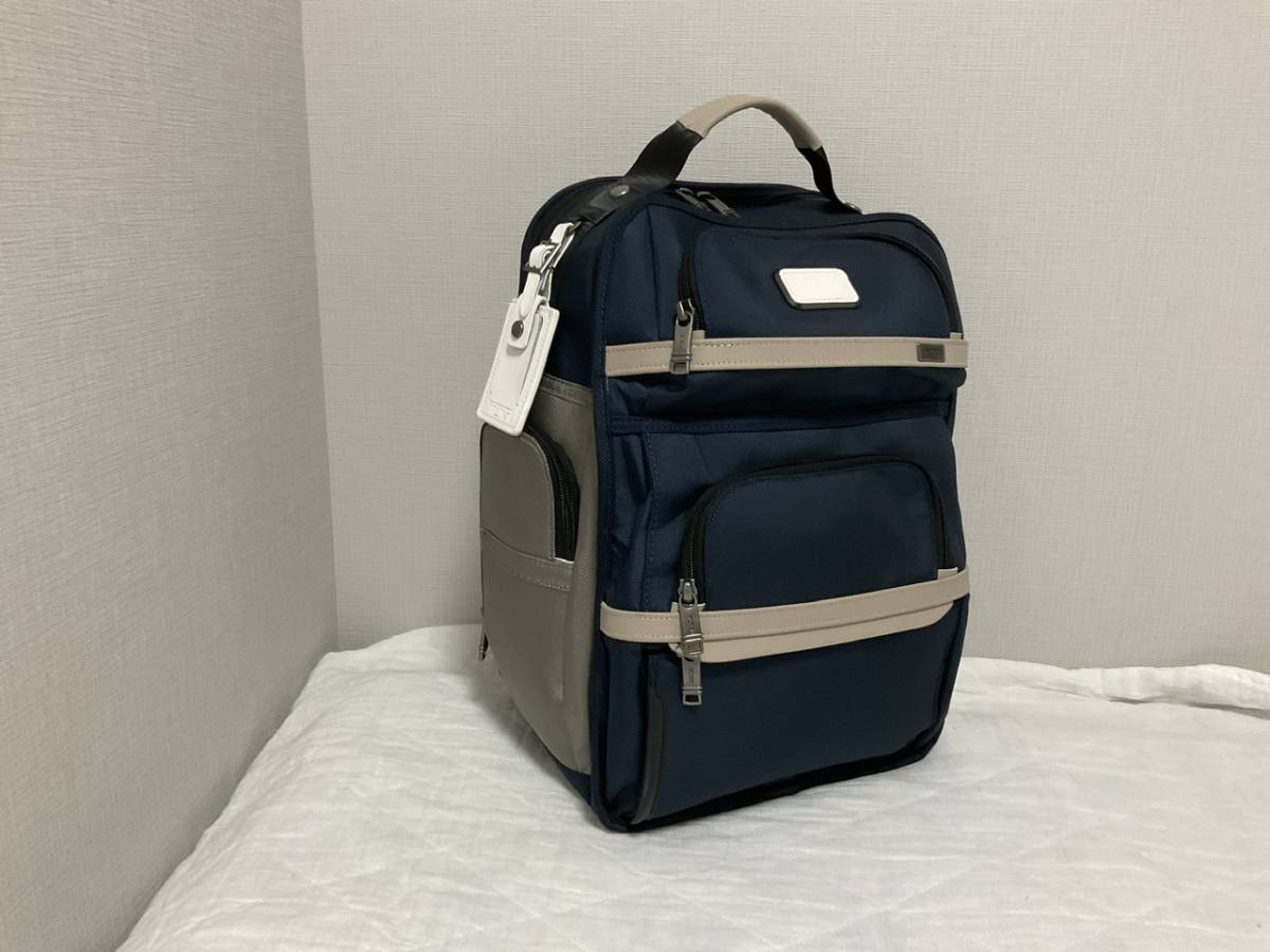 超美品 TUMI リュック ネイビー ALPHA3 ブリーフパック 白タグ