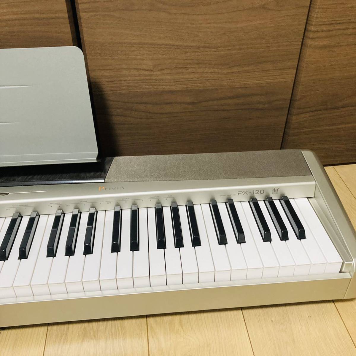 譜面台 アダプター付】CASIO 電子ピアノ Privia PX-120カシオ 譜面台 アダプター付】CASIO 電子ピアノ Privia PX-120カシオ