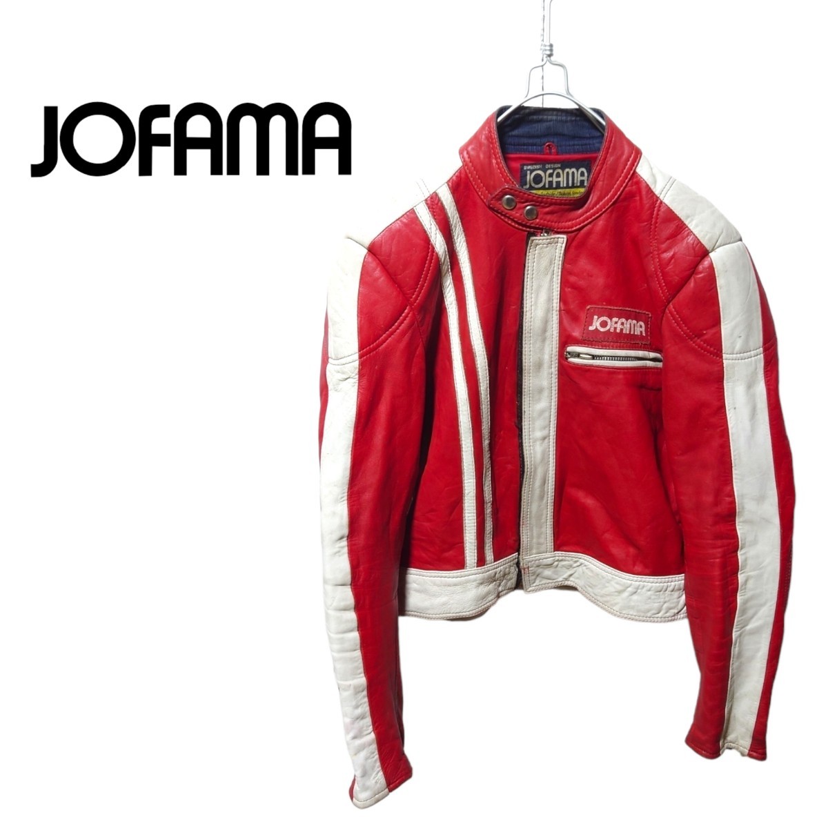 【JOFAMA】スウェーデン製 レザー ライダースジャケット S-022