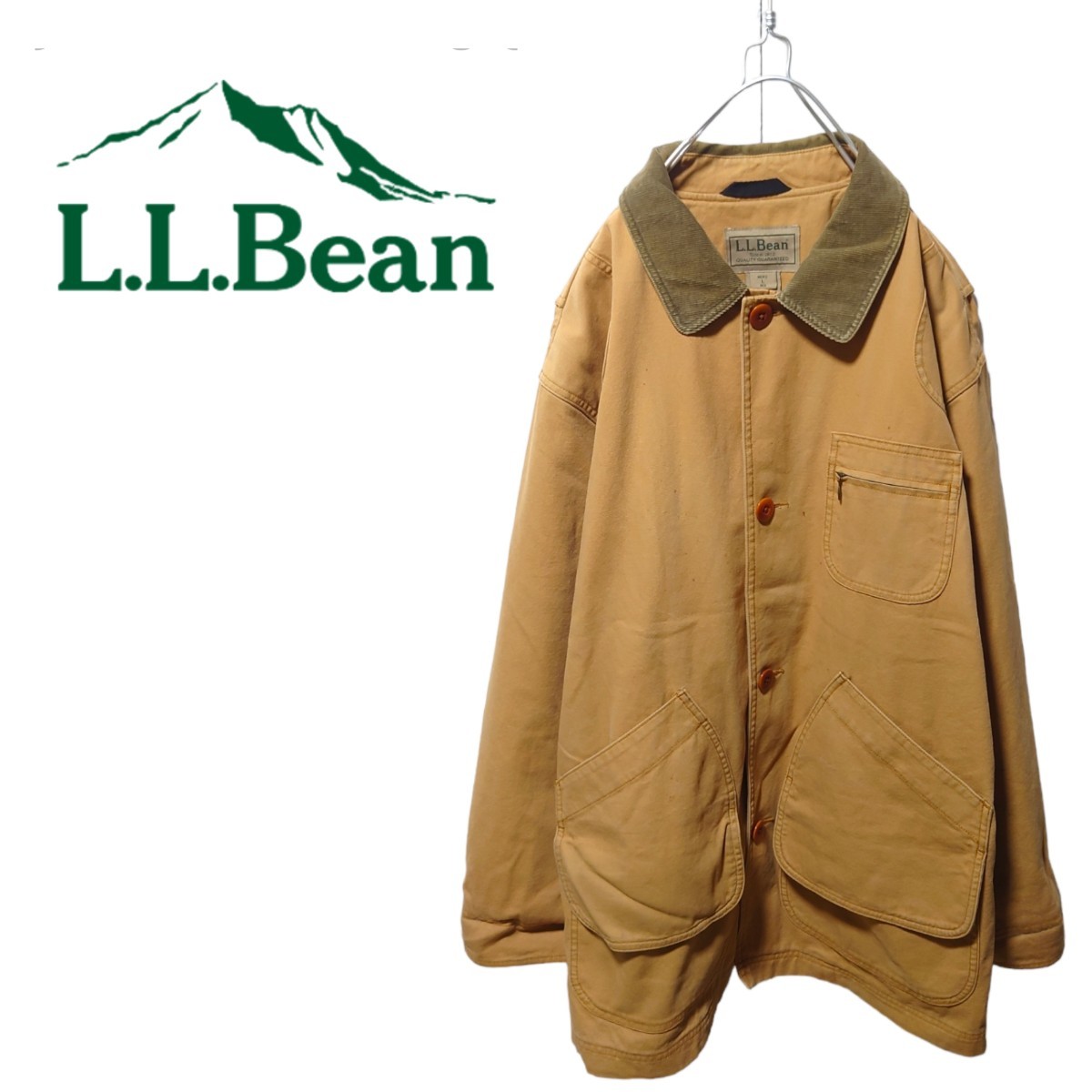 良好品】 【L.L.Bean】コーデュロイ襟 ハンティングジャケット S-115