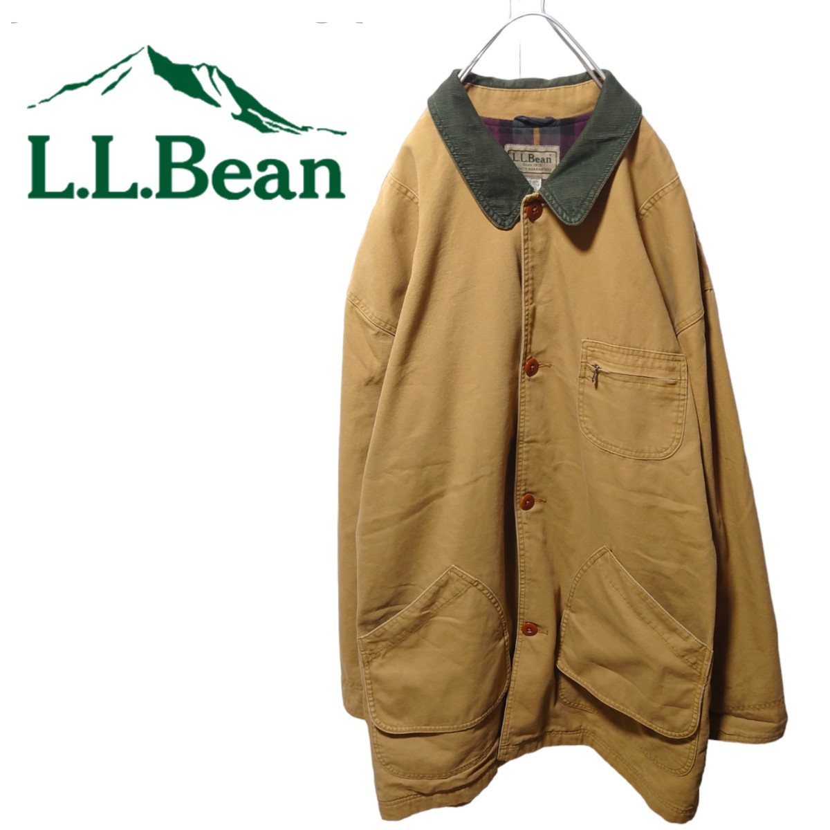 世界的に 【L.L.Bean】コーデュロイ襟 ハンティングジャケット S-116