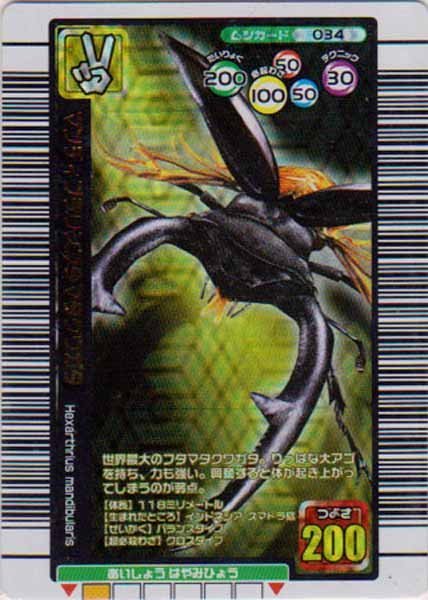 日本に ★トレカ★甲虫王者ムシキングカード★2005年夏限定デザインカード【#034 マンディブラリスフタマタクワガタ】ゴールド★ その他 日本に ★トレカ★甲虫王者ムシキングカード★2005年夏限定デザインカード【#034 マンディブラリスフタマタクワガタ】ゴールド★ その他