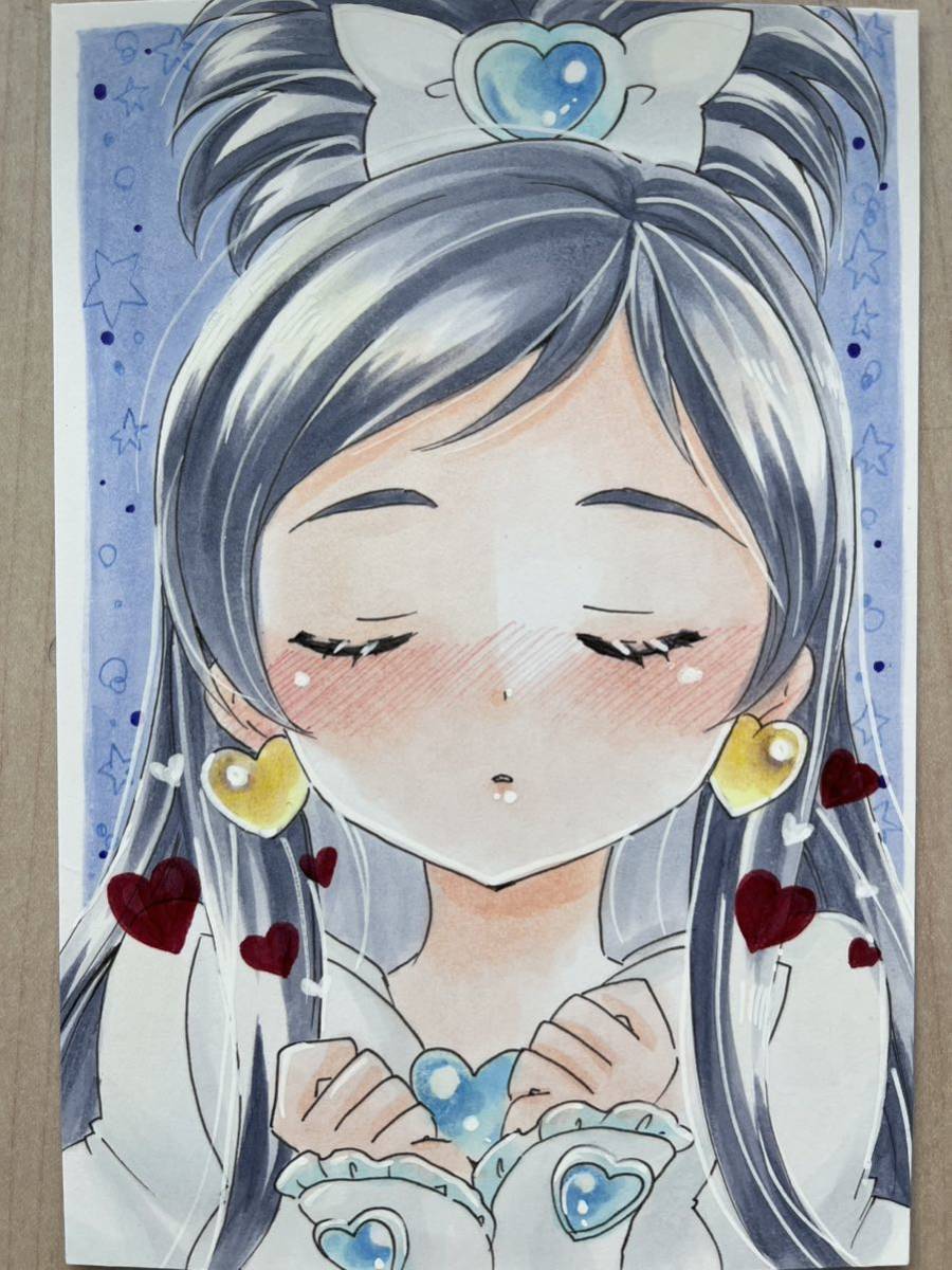 手描きイラスト *ふたりはプリキュア*キュアホワイト*雪城ほのか