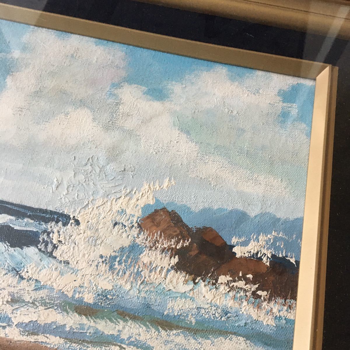 Yahoo!オークション - 油絵「海」サイン有り M.TAKAGI 油彩4号 Yahoo!オークション - 油絵「海」サイン有り M.TAKAGI 油彩4号