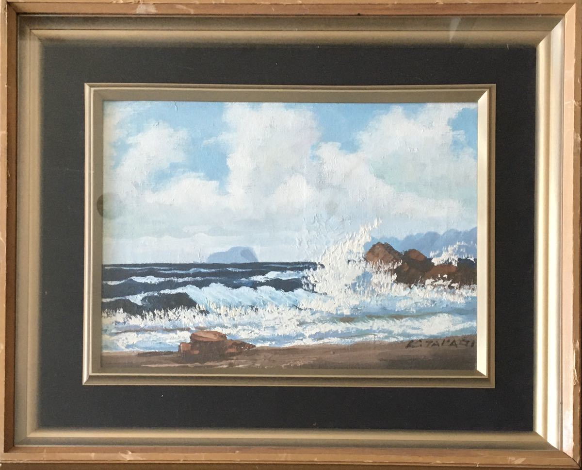 Yahoo!オークション - 油絵「海」サイン有り M.TAKAGI 油彩4号 Yahoo!オークション - 油絵「海」サイン有り M.TAKAGI 油彩4号