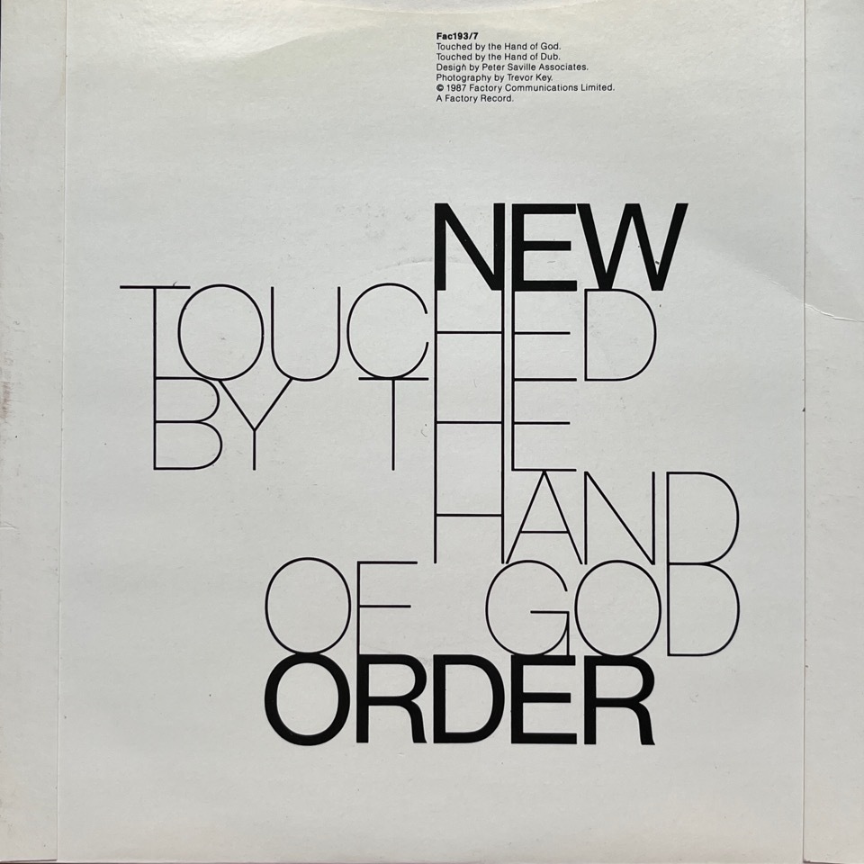 【試聴 7inch】New Order / Touched By The Hand Of God 7インチ 45 ギターポップ ネオアコ フリーソウル Arthur Baker Salvation!_画像2