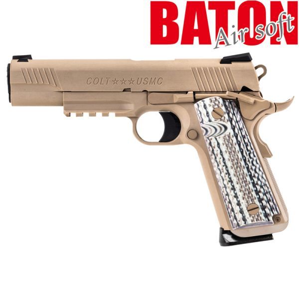 【新品☆即納】BATON airsoft CO2ガスブローバック BM-45 NL (JASG認定) *FDE 【品番：BM45NL-FDE】4580707972450*