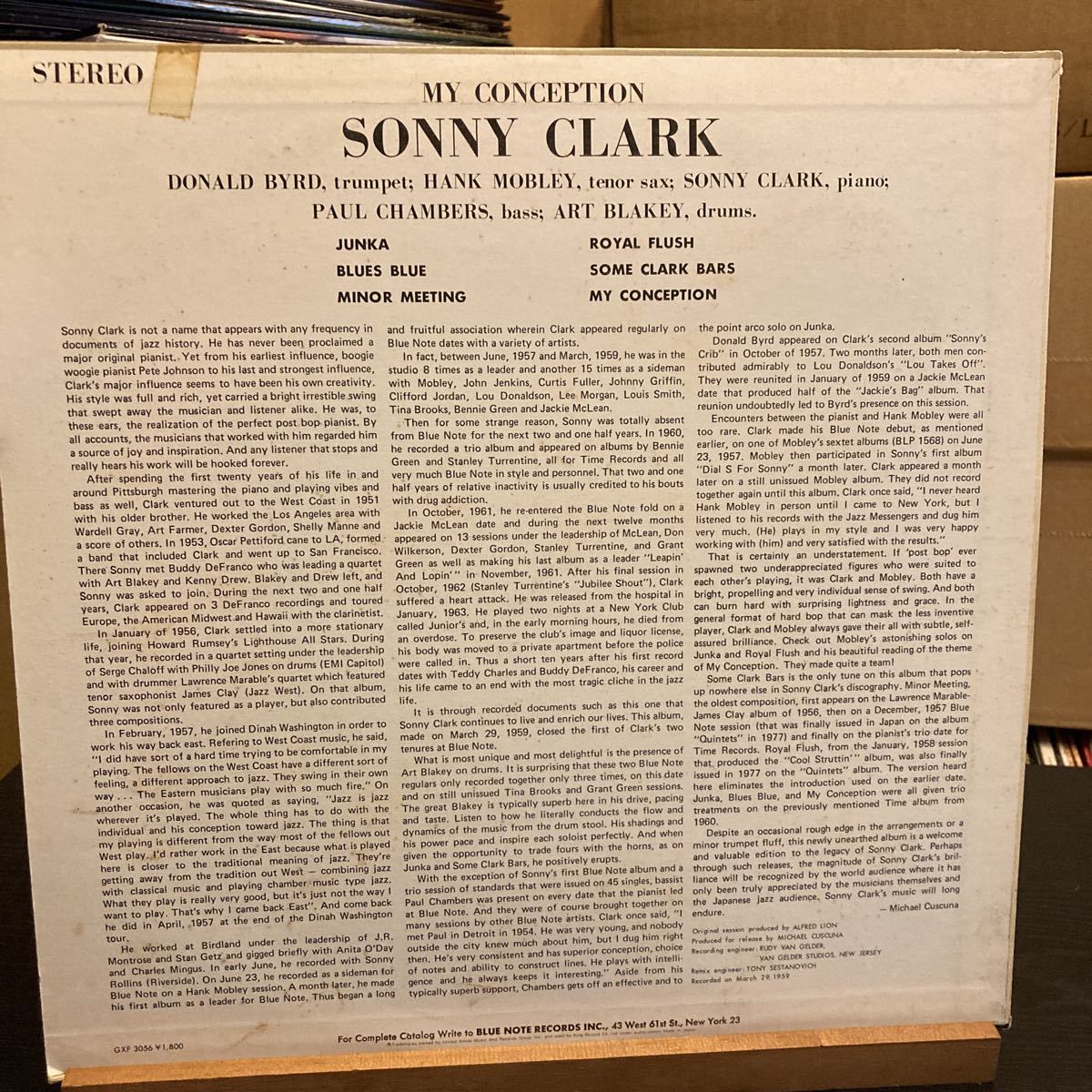 SONNY CLARK【My Conception】GXF-3056 BLUE NOTE ソニー・クラーク マイ・コンセプション 名盤 美盤_画像3