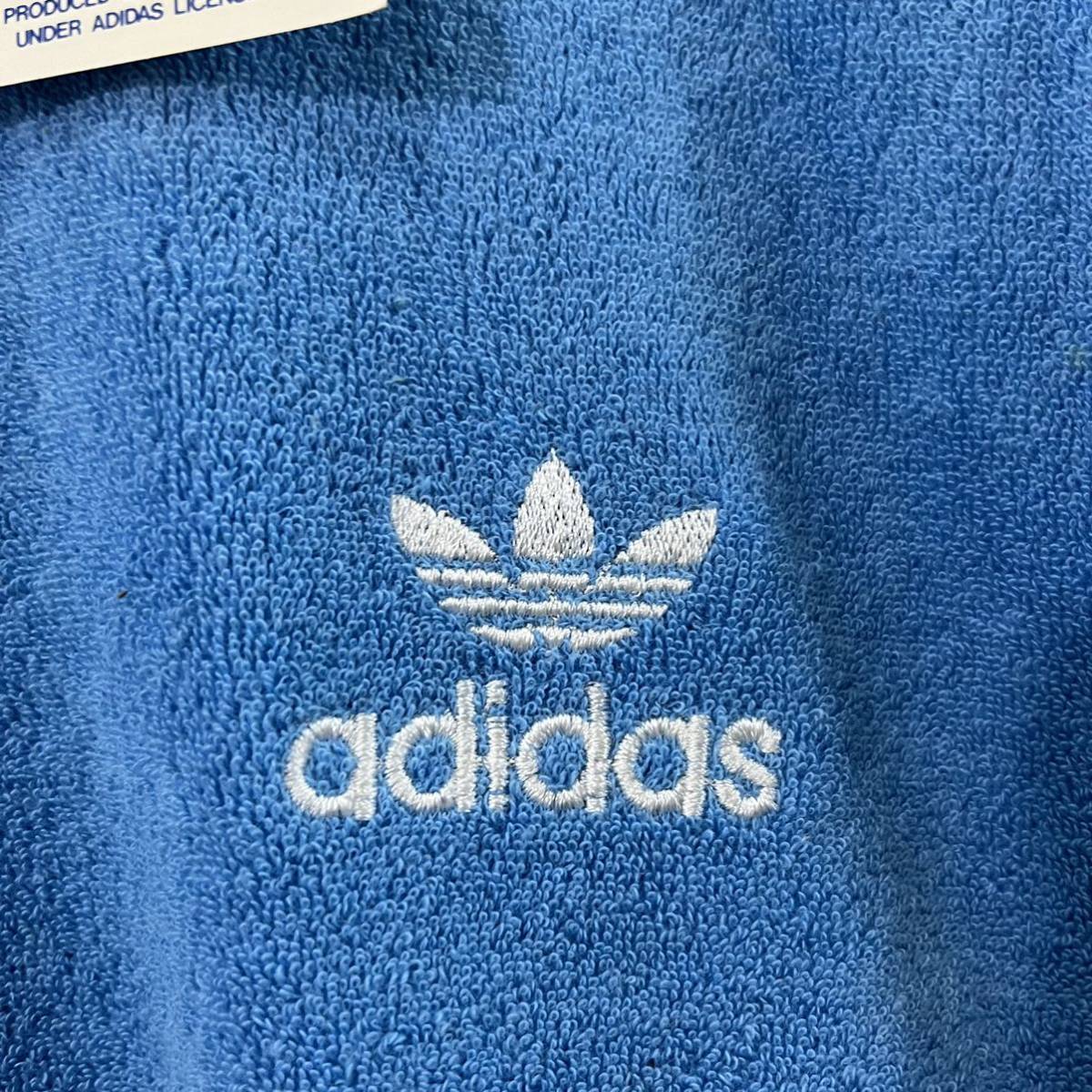 80s 90s 新品未使用タグ付き デッドストック adidas パイルスウェットカットソー 刺繍ロゴ ラグラン 希少【レターパックプラス郵送可】E_画像4