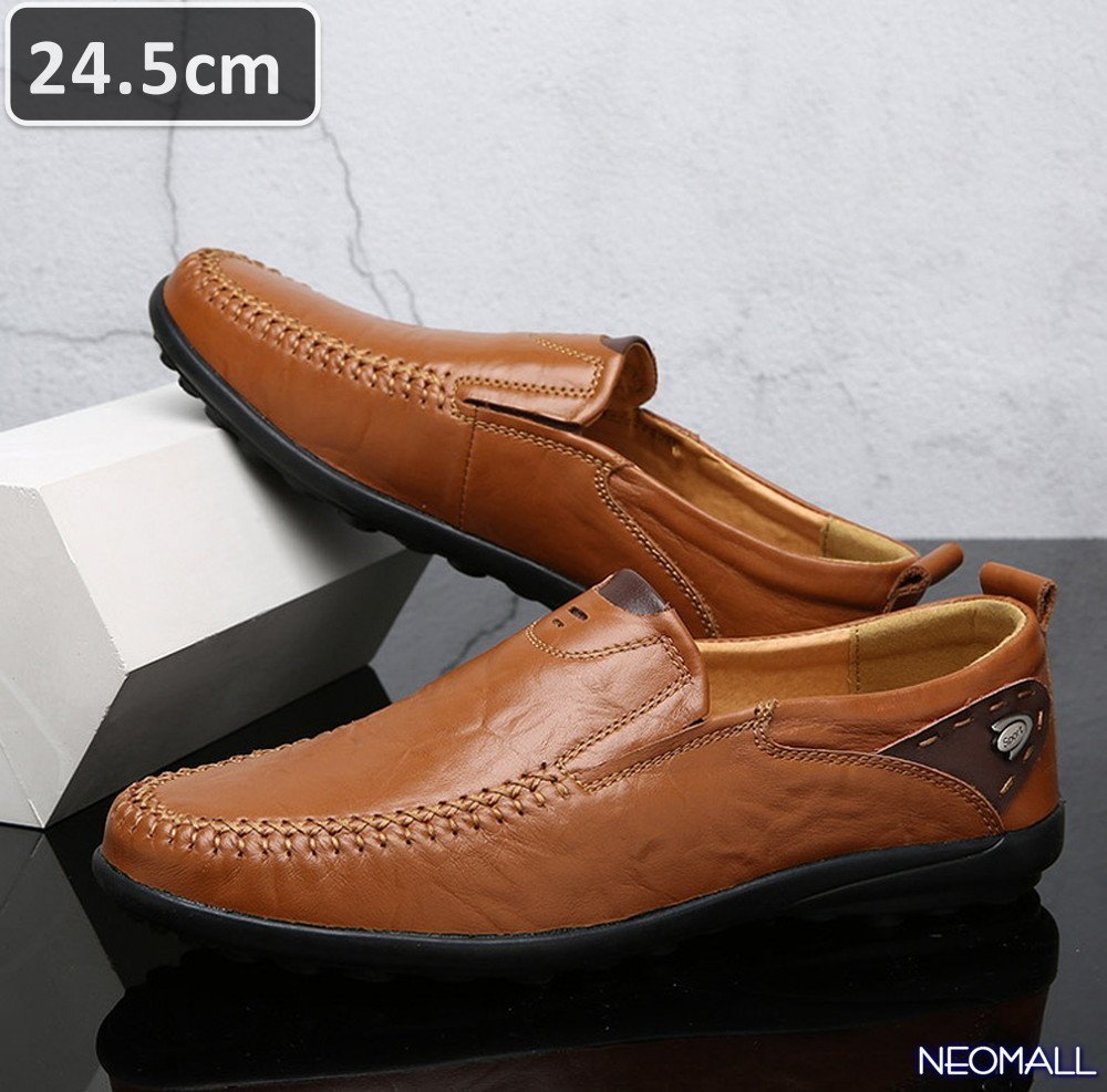最安値で 靴 革靴 24.5cm サイズ ブラウン シューズ 牛皮 ビジネス