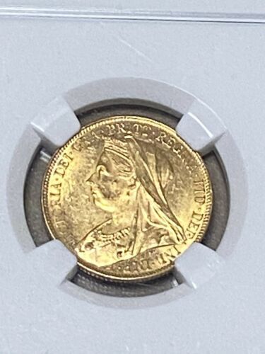1899-Mオーストラリア1Sov一つ ソブリン金貨NGC MS 61 硬貨_画像2