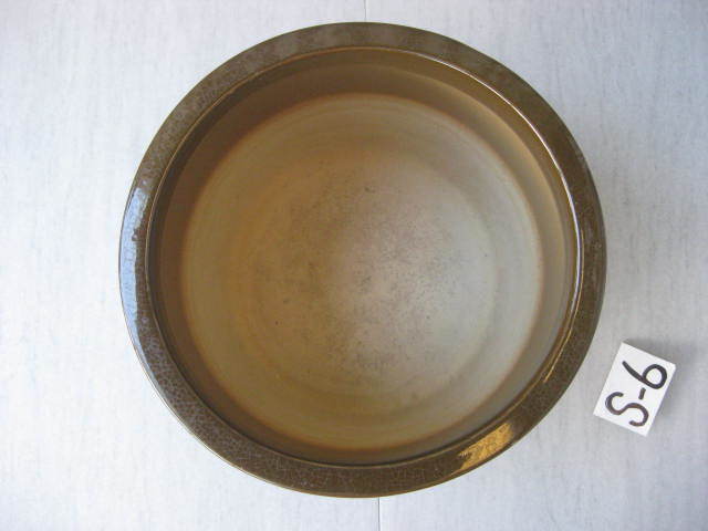 火鉢 8号 (24,5㎝) 丸切立茶半模様 未使用 S-⑥    手あぶり メダカ 睡蓮 アンティークの画像2