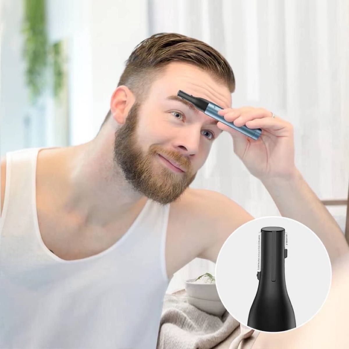 多機能　電動鼻毛カッター 鼻毛シェーバー　眉毛　360度回転　水洗い可能