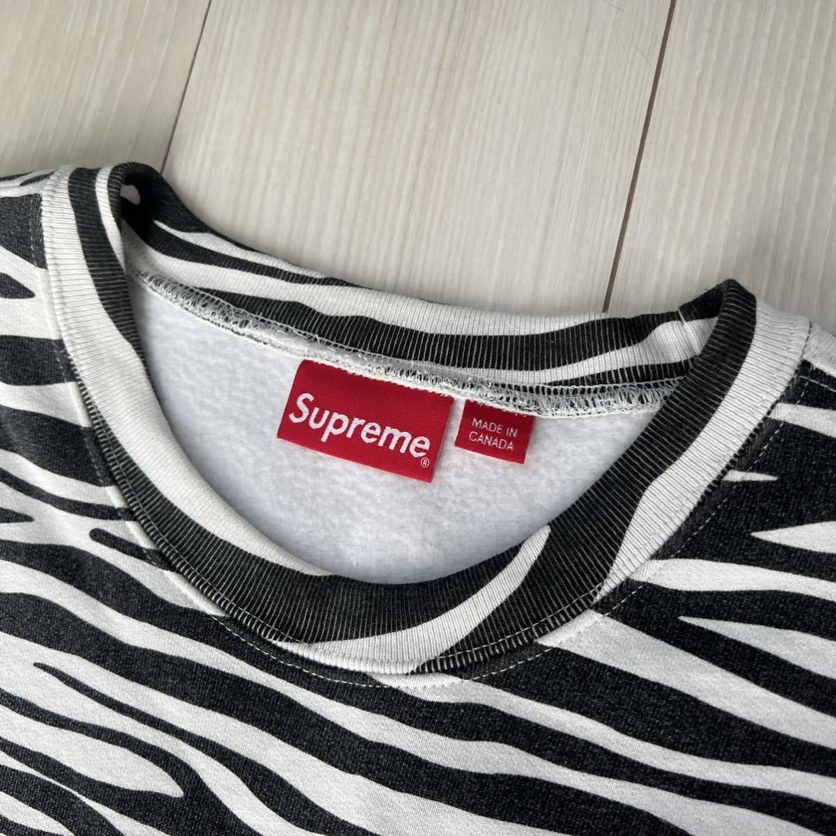 希少サイズ2XL 木村拓哉着用 supreme 22AW BOX LOGO CREWNECK ゼブラ