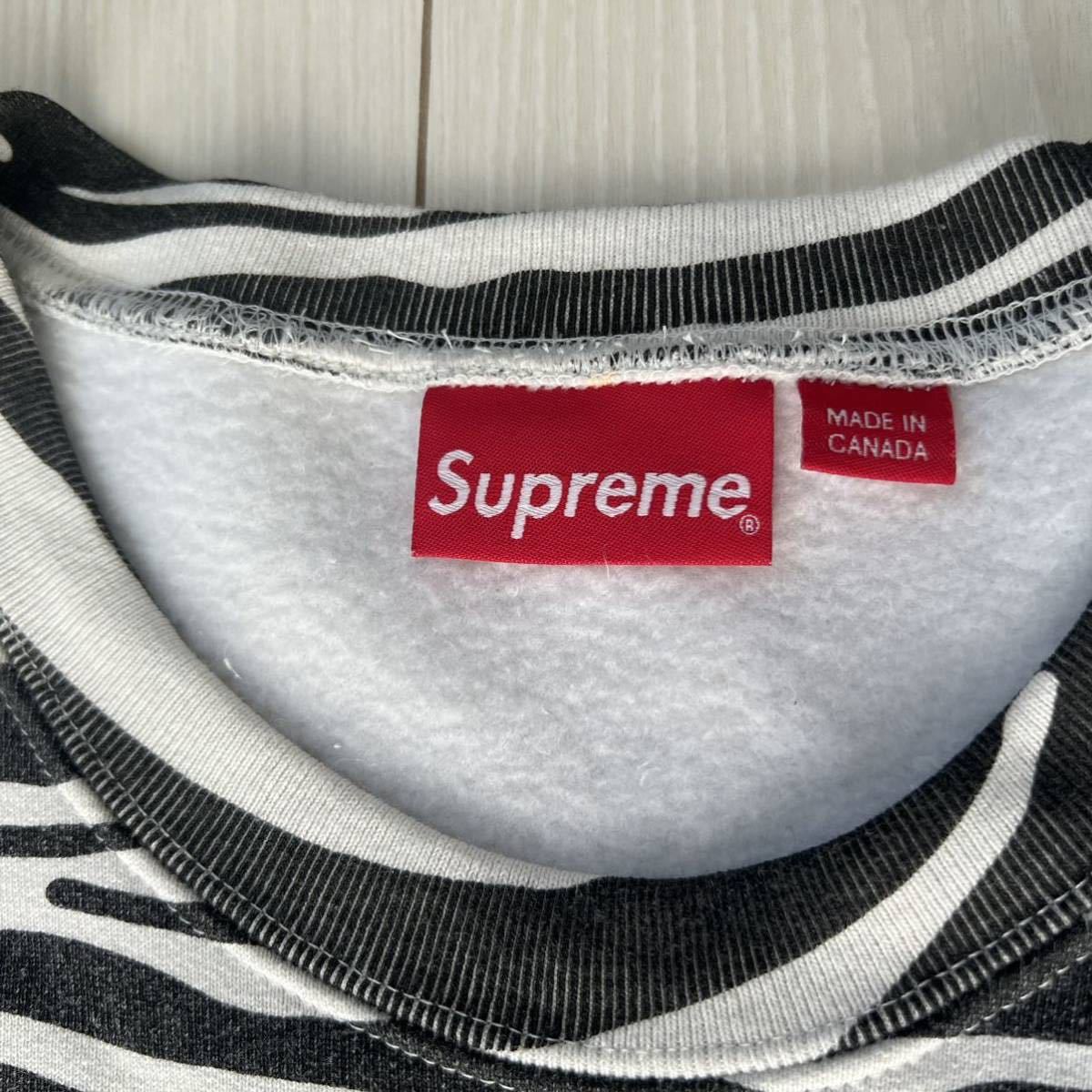 希少サイズ2XL 木村拓哉着用 supreme 22AW BOX LOGO CREWNECK ゼブラ