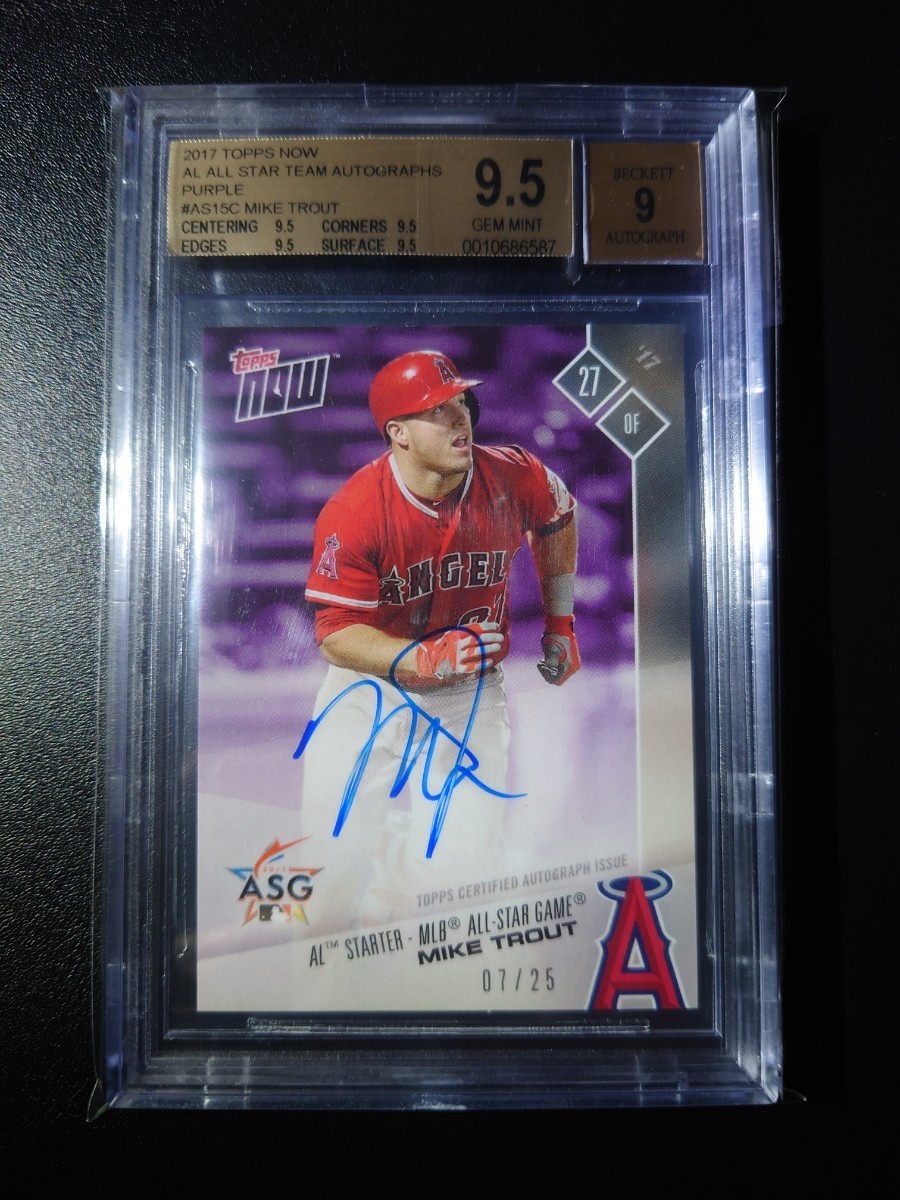 Topps Now Purple Mike Trout マイク・トラウト 直筆サイン