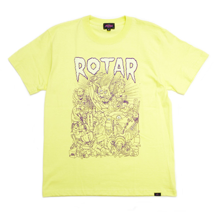 ROTAR 百鬼夜行 バンドTシャツ 新品/ろくろ首 河童 天狗 鬼 土蜘蛛 蓄光プリント お化け 水木しげる 日本の妖怪 河鍋暁斎 鳥山石燕 和柄_画像1