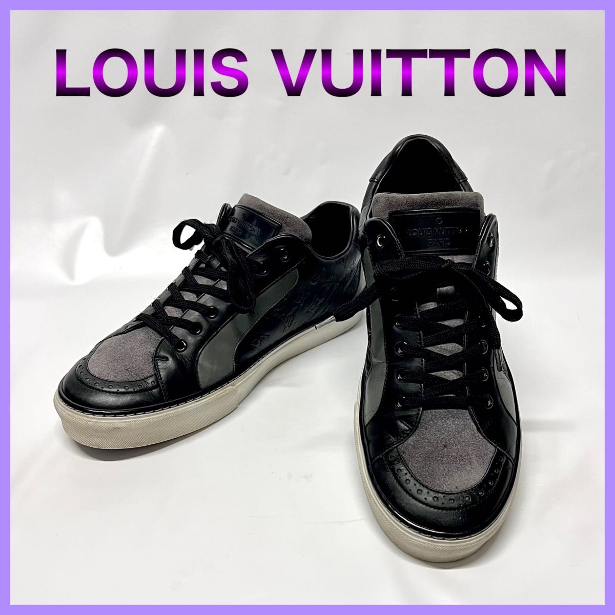 LOUIS VUITTON ルイヴィトン モノグラム レザー スニーカー